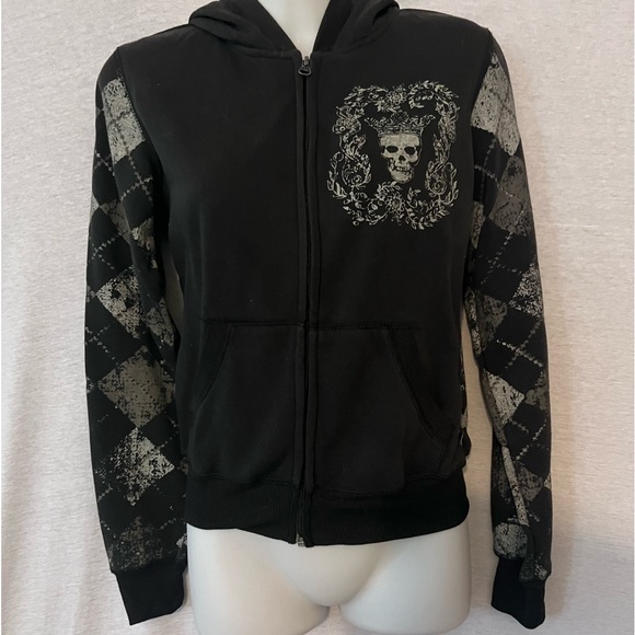 Queen Skull Hoodie Jacket - Picture 1 of 11